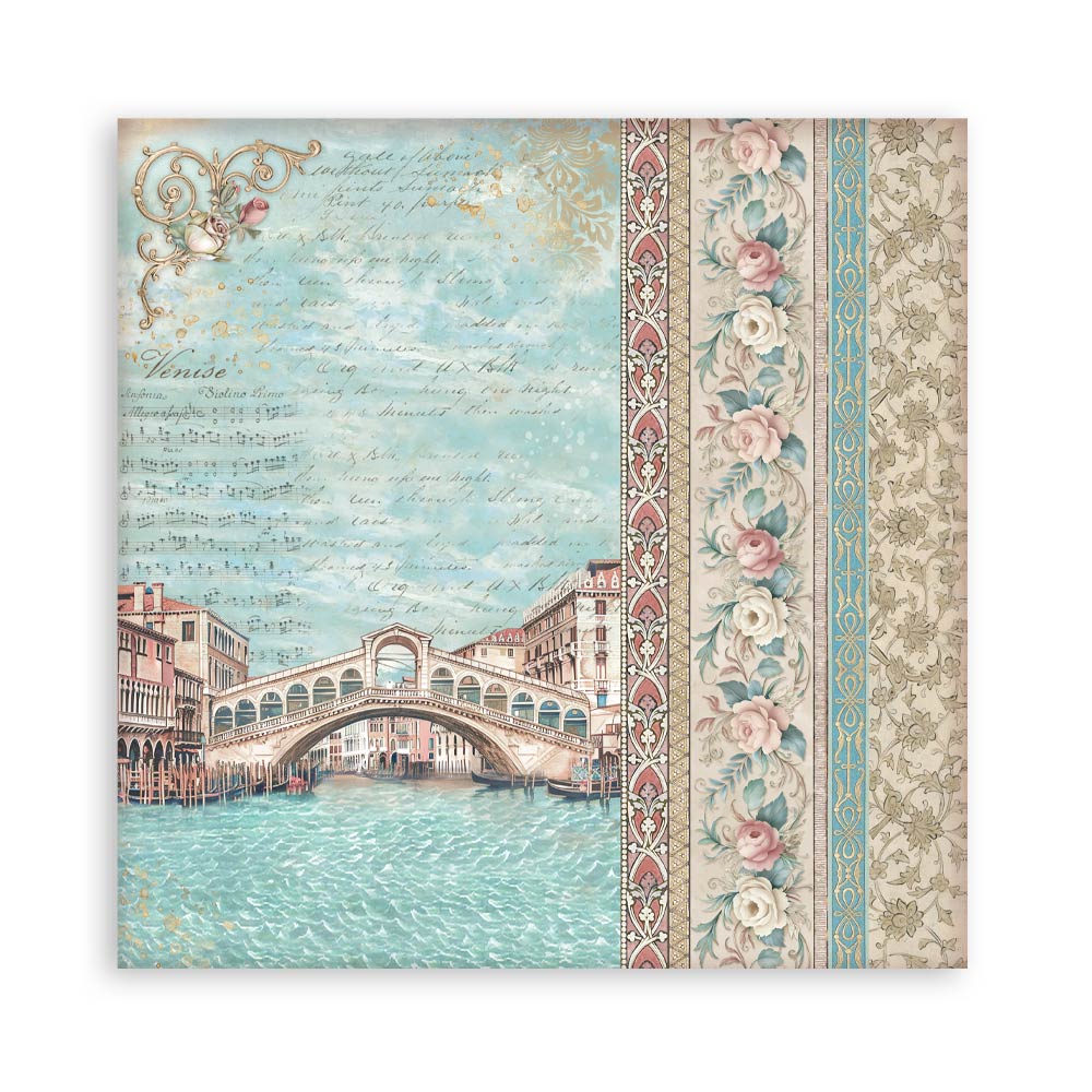 Stamperia – Blocco scrapbooking 30,5 × 30,5 cm – 10 fogli fronte-retro - Venice City of Art - immagine 14
