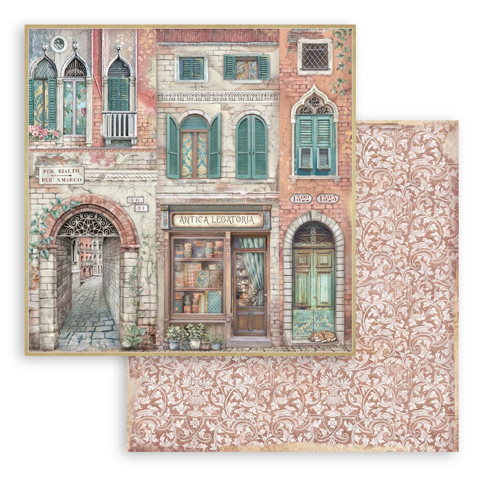 Stamperia – Blocco scrapbooking 30,5 × 30,5 cm – 10 fogli fronte-retro - Venice City of Art - immagine 15