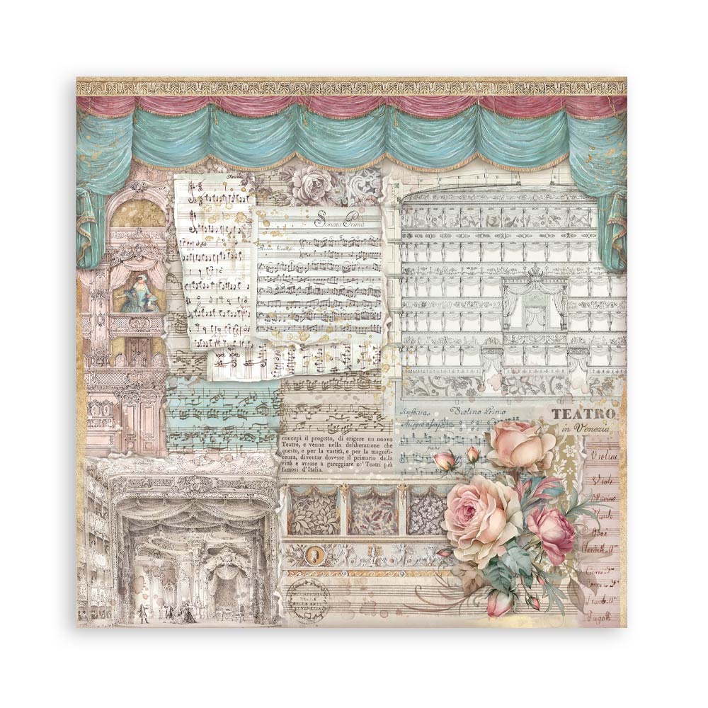 Stamperia – Blocco scrapbooking 30,5 × 30,5 cm – 10 fogli fronte-retro - Venice City of Art - immagine 19
