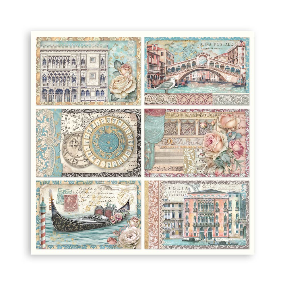 Stamperia – Blocco scrapbooking 30,5 × 30,5 cm – 10 fogli fronte-retro - Venice City of Art - immagine 22