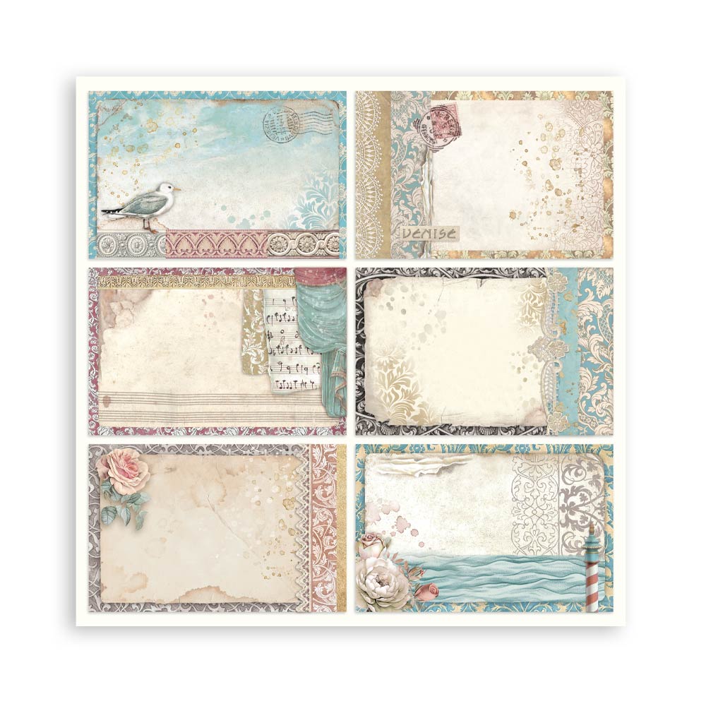 Stamperia – Blocco scrapbooking 30,5 × 30,5 cm – 10 fogli fronte-retro - Venice City of Art - immagine 23
