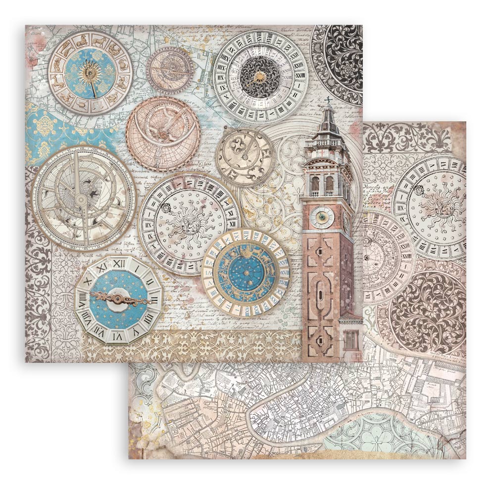 Stamperia – Blocco scrapbooking 30,5 × 30,5 cm – 10 fogli fronte-retro - Venice City of Art - immagine 30