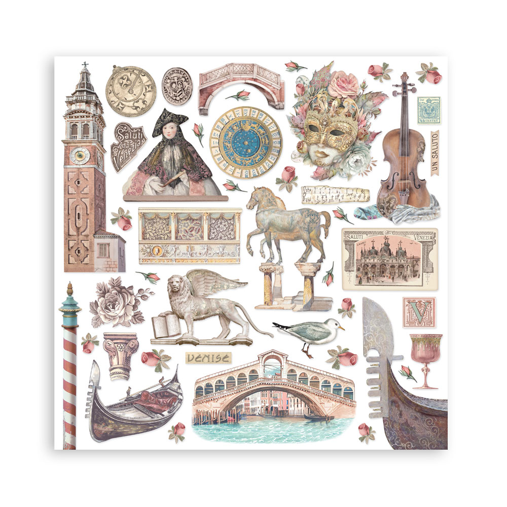 Stamperia – Blocco scrapbooking 30,5 × 30,5 cm – 10 fogli fronte-retro - Venice City of Art - immagine 33