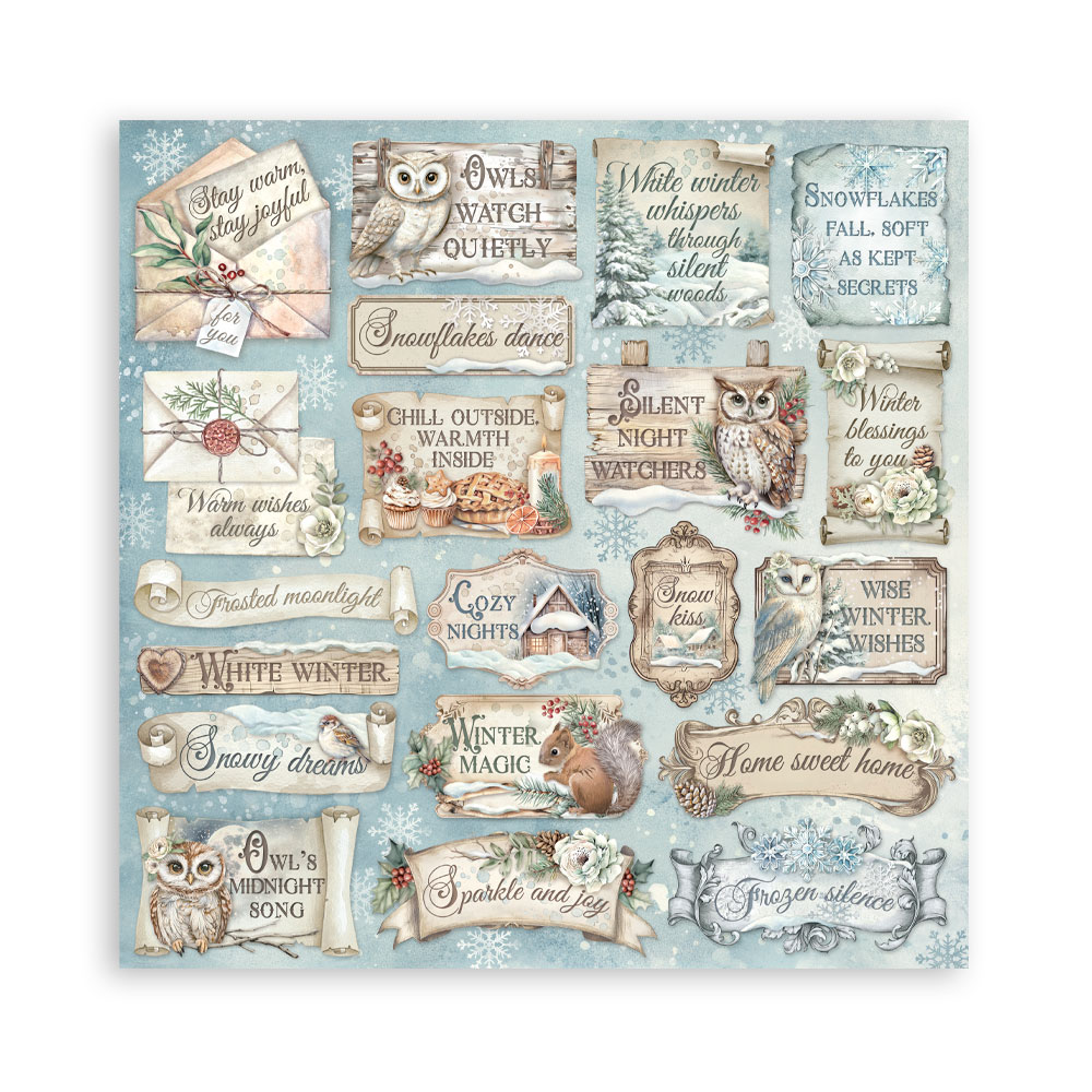 Stamperia – Blocco scrapbooking 30,5 × 30,5 cm – 10 fogli fronte-retro - The Owl's House - immagine 2
