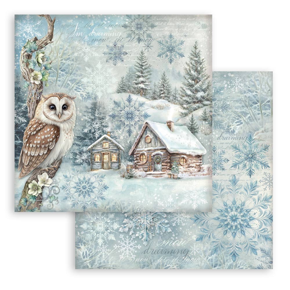 Stamperia – Blocco scrapbooking 30,5 × 30,5 cm – 10 fogli fronte-retro - The Owl's House - immagine 3