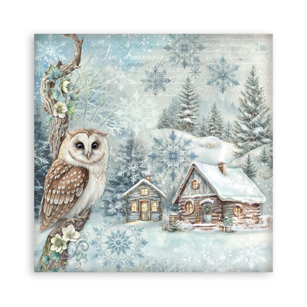 Stamperia – Blocco scrapbooking 30,5 × 30,5 cm – 10 fogli fronte-retro - The Owl's House - immagine 4