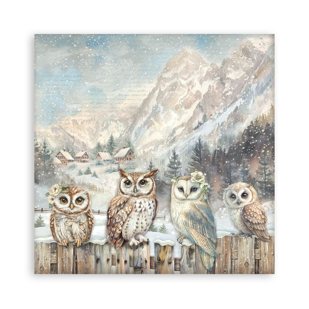 Stamperia – Blocco scrapbooking 30,5 × 30,5 cm – 10 fogli fronte-retro - The Owl's House - immagine 7