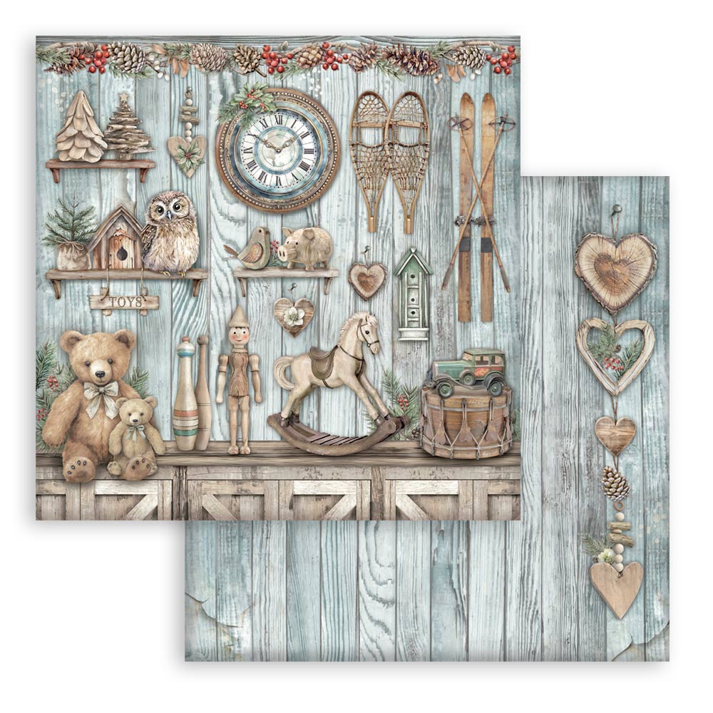 Stamperia – Blocco scrapbooking 30,5 × 30,5 cm – 10 fogli fronte-retro - The Owl's House - immagine 12