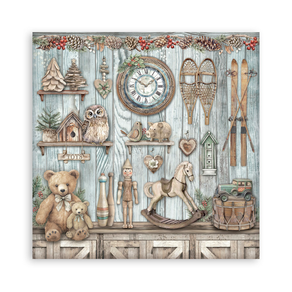 Stamperia – Blocco scrapbooking 30,5 × 30,5 cm – 10 fogli fronte-retro - The Owl's House - immagine 13
