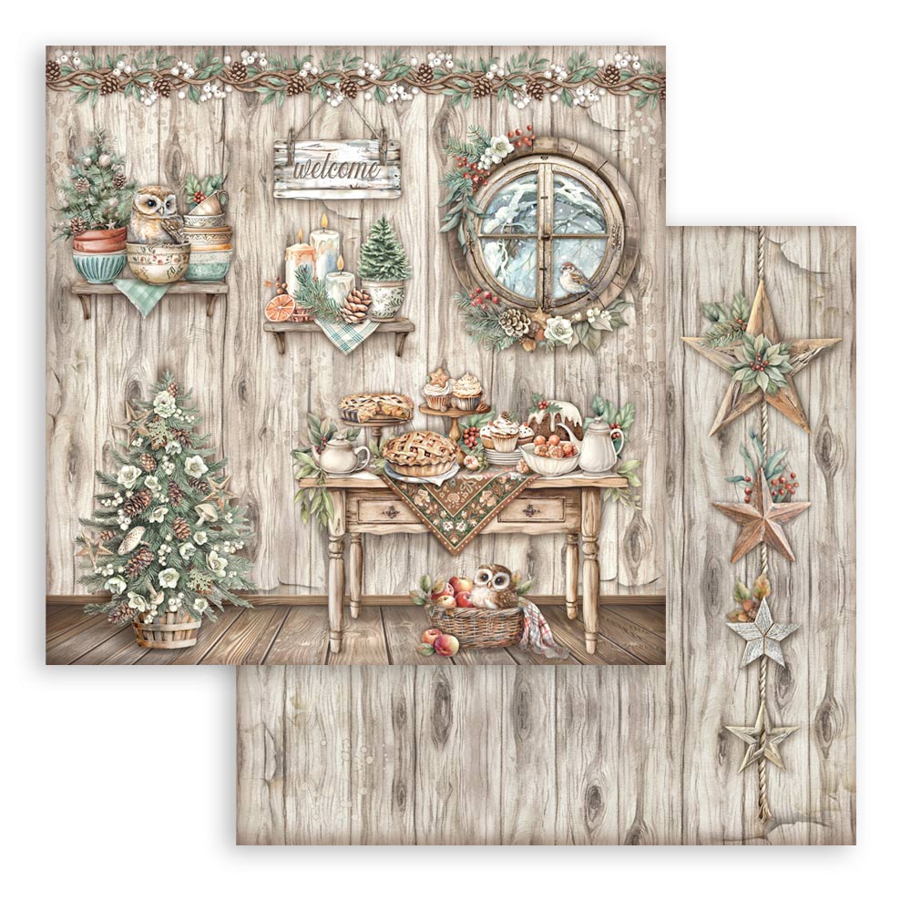 Stamperia – Blocco scrapbooking 30,5 × 30,5 cm – 10 fogli fronte-retro - The Owl's House - immagine 15