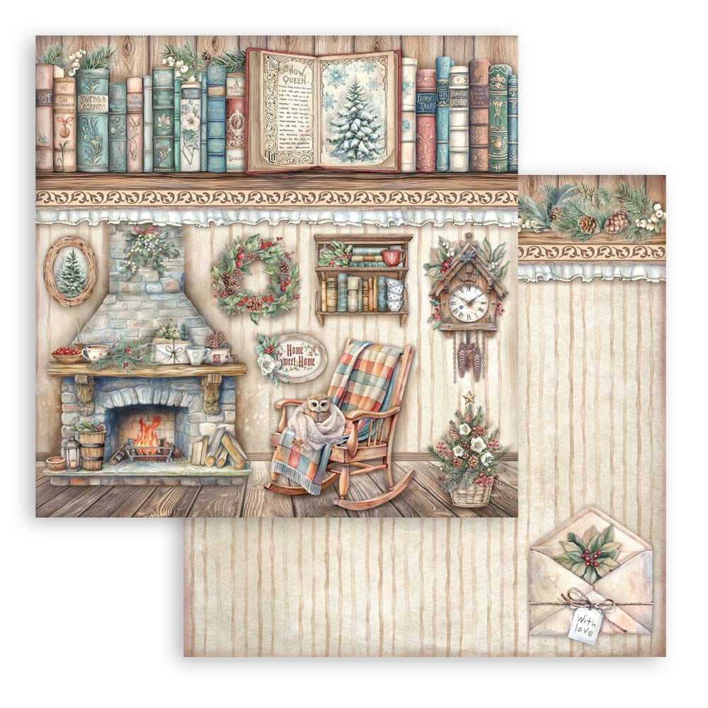 Stamperia – Blocco scrapbooking 30,5 × 30,5 cm – 10 fogli fronte-retro - The Owl's House - immagine 18