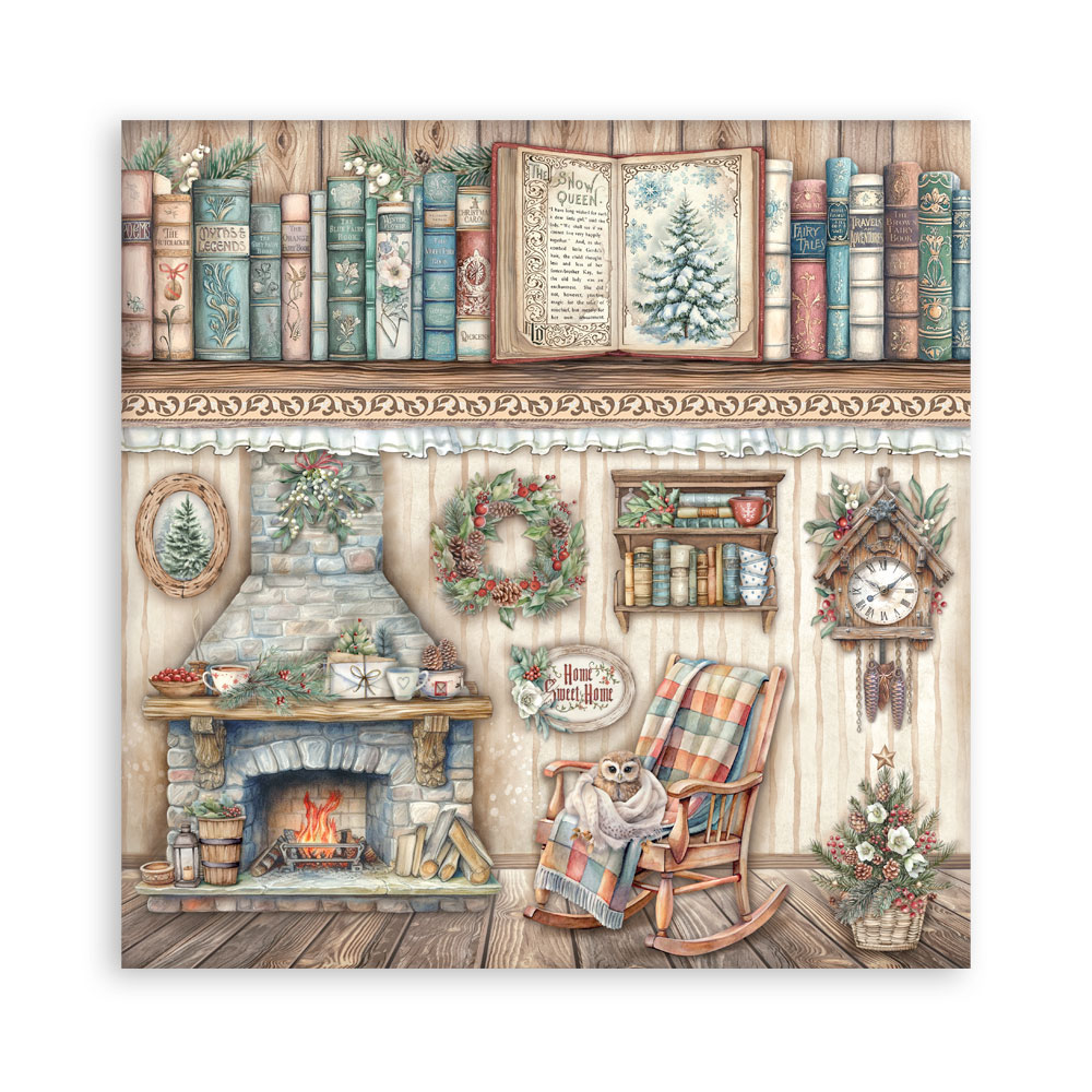 Stamperia – Blocco scrapbooking 30,5 × 30,5 cm – 10 fogli fronte-retro - The Owl's House - immagine 19