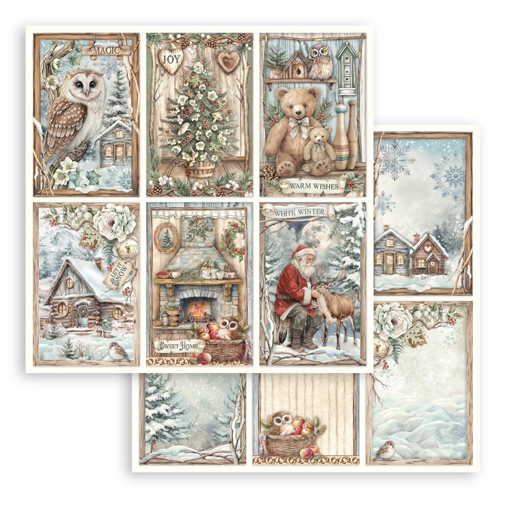Stamperia – Blocco scrapbooking 30,5 × 30,5 cm – 10 fogli fronte-retro - The Owl's House - immagine 21