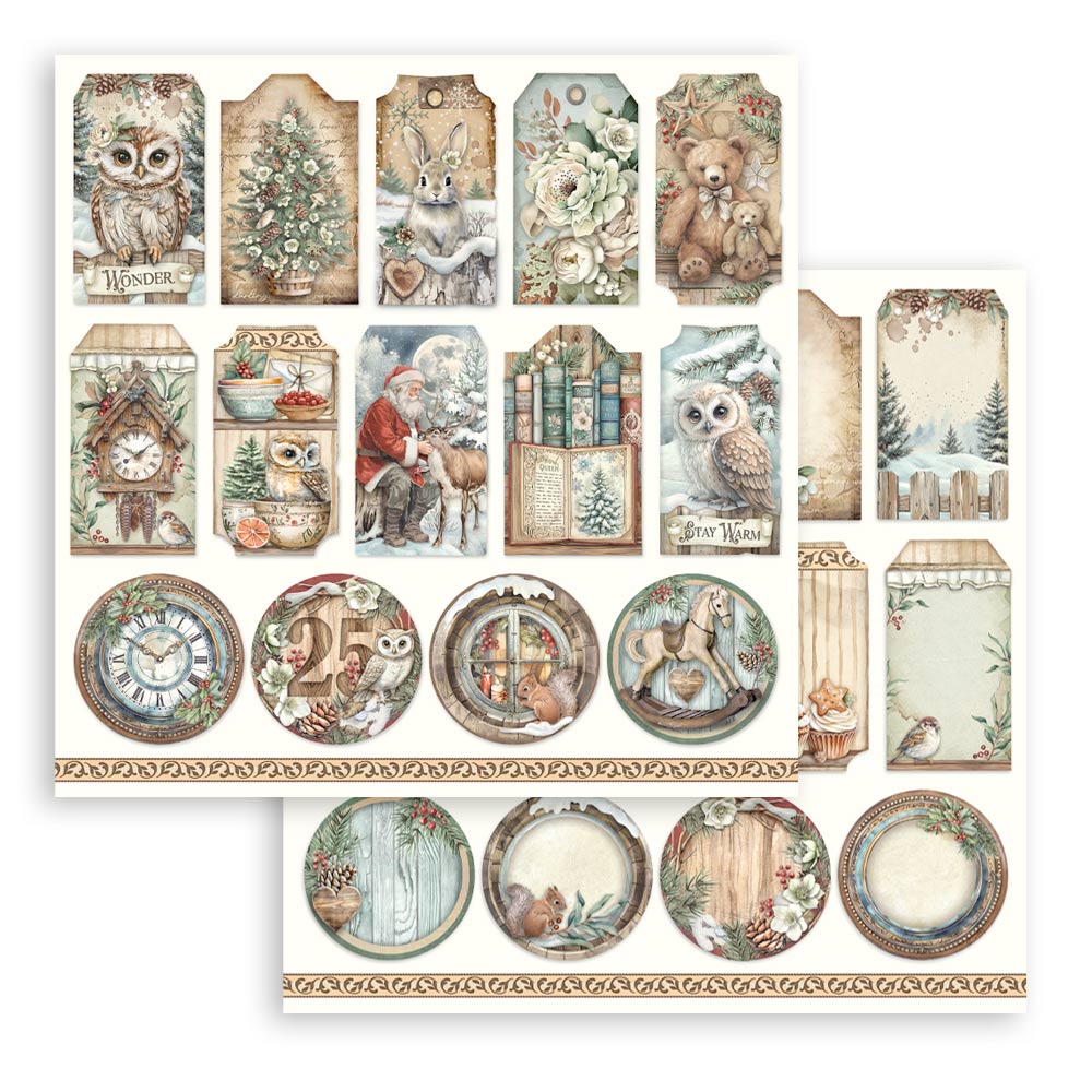 Stamperia – Blocco scrapbooking 30,5 × 30,5 cm – 10 fogli fronte-retro - The Owl's House - immagine 30