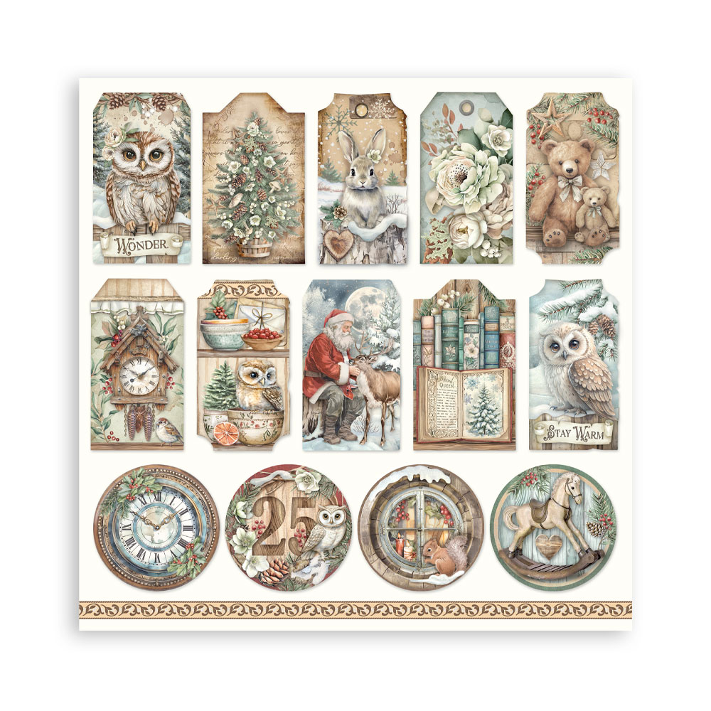 Stamperia – Blocco scrapbooking 30,5 × 30,5 cm – 10 fogli fronte-retro - The Owl's House - immagine 31