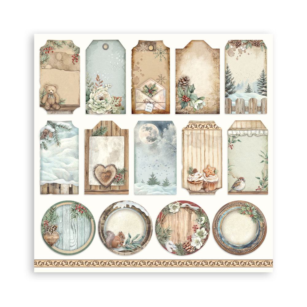 Stamperia – Blocco scrapbooking 30,5 × 30,5 cm – 10 fogli fronte-retro - The Owl's House - immagine 32