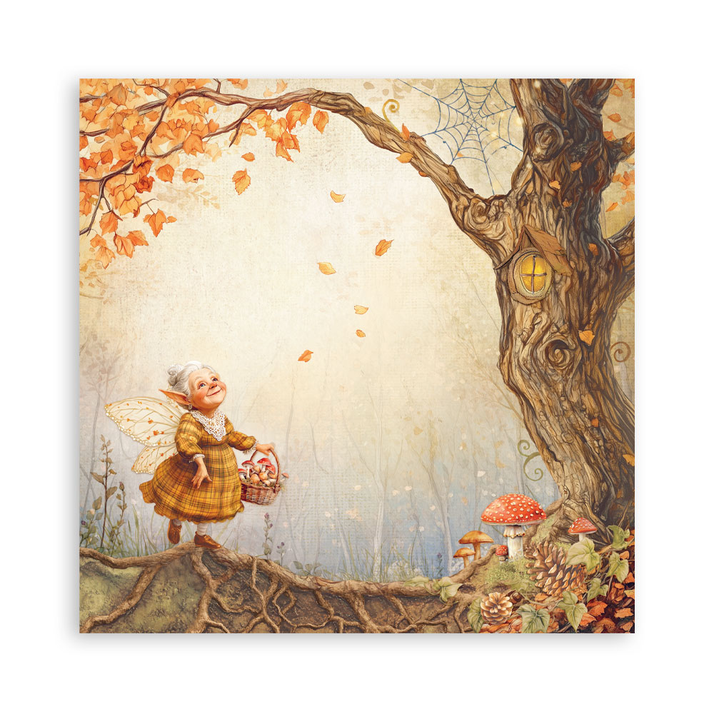 Stamperia – Blocco scrapbooking 30,5 × 30,5 cm – 10 fogli fronte-retro - Whispering woods - immagine 4