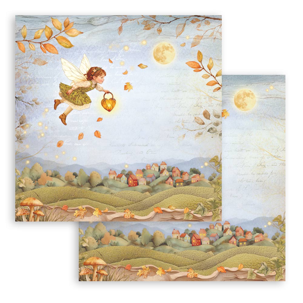 Stamperia – Blocco scrapbooking 30,5 × 30,5 cm – 10 fogli fronte-retro - Whispering woods - immagine 6
