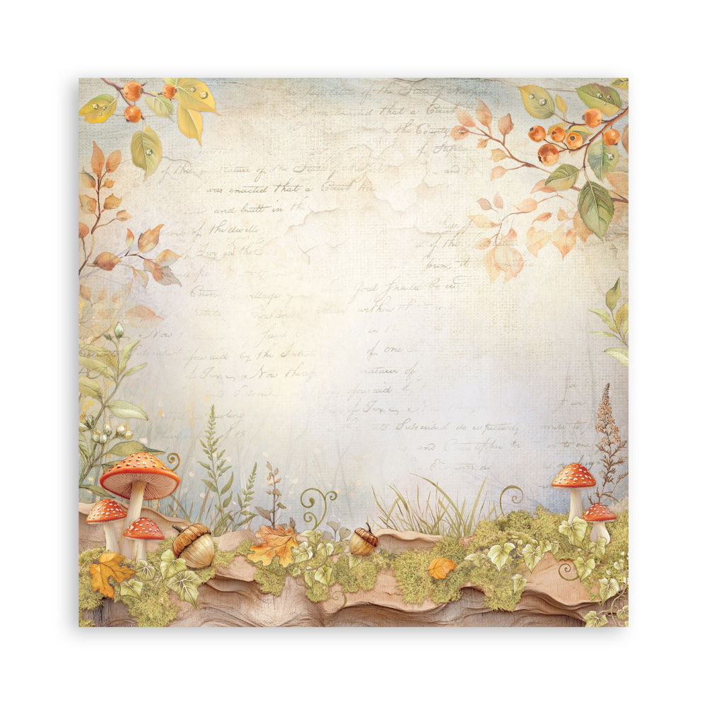 Stamperia – Blocco scrapbooking 30,5 × 30,5 cm – 10 fogli fronte-retro - Whispering woods - immagine 14