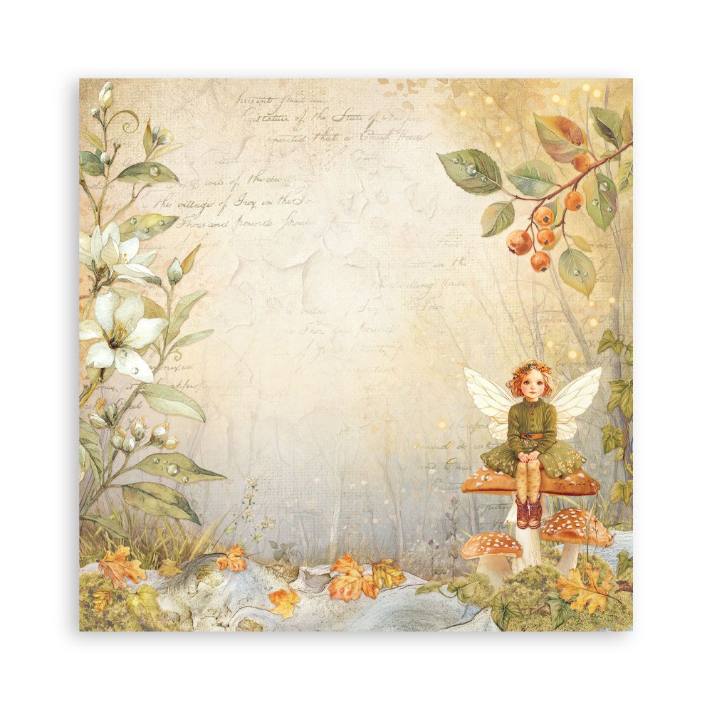 Stamperia – Blocco scrapbooking 30,5 × 30,5 cm – 10 fogli fronte-retro - Whispering woods - immagine 22