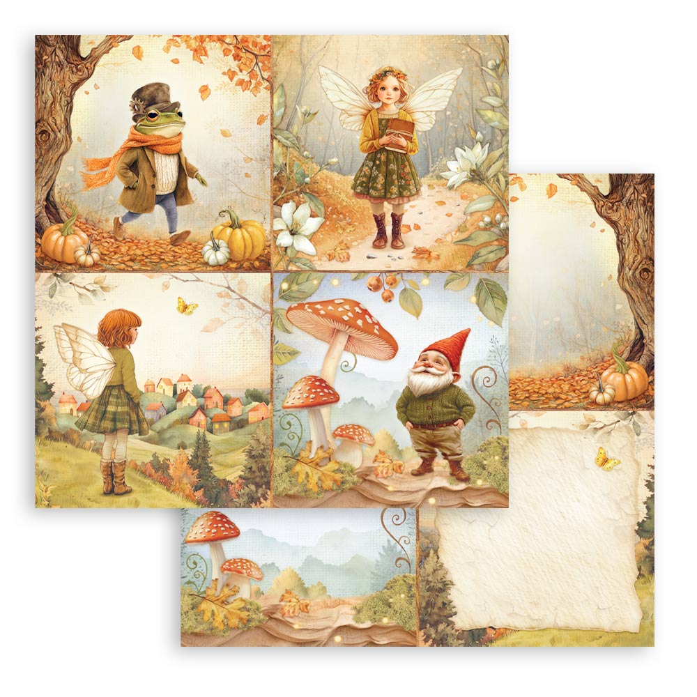 Stamperia – Blocco scrapbooking 30,5 × 30,5 cm – 10 fogli fronte-retro - Whispering woods - immagine 24