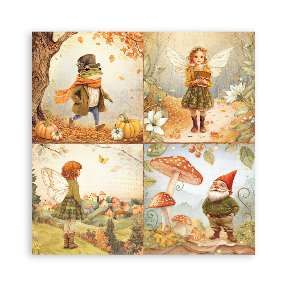 Stamperia – Blocco scrapbooking 30,5 × 30,5 cm – 10 fogli fronte-retro - Whispering woods - immagine 25