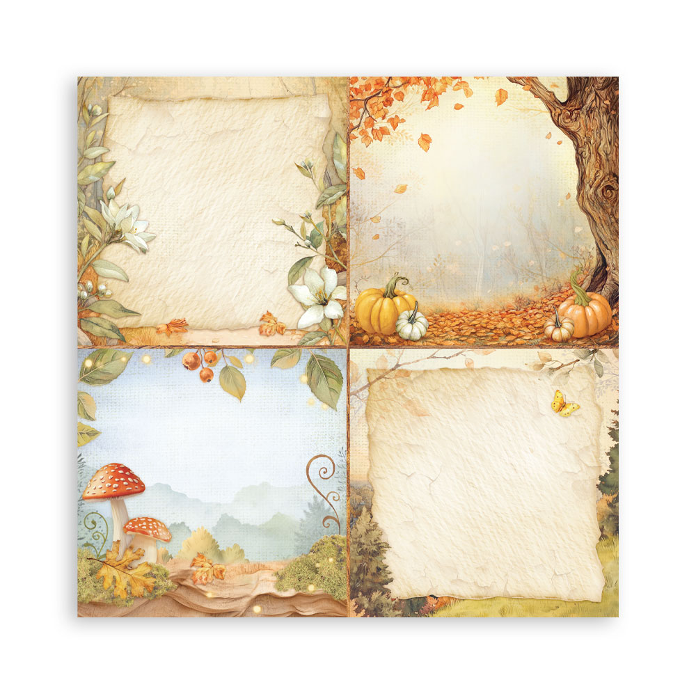 Stamperia – Blocco scrapbooking 30,5 × 30,5 cm – 10 fogli fronte-retro - Whispering woods - immagine 26