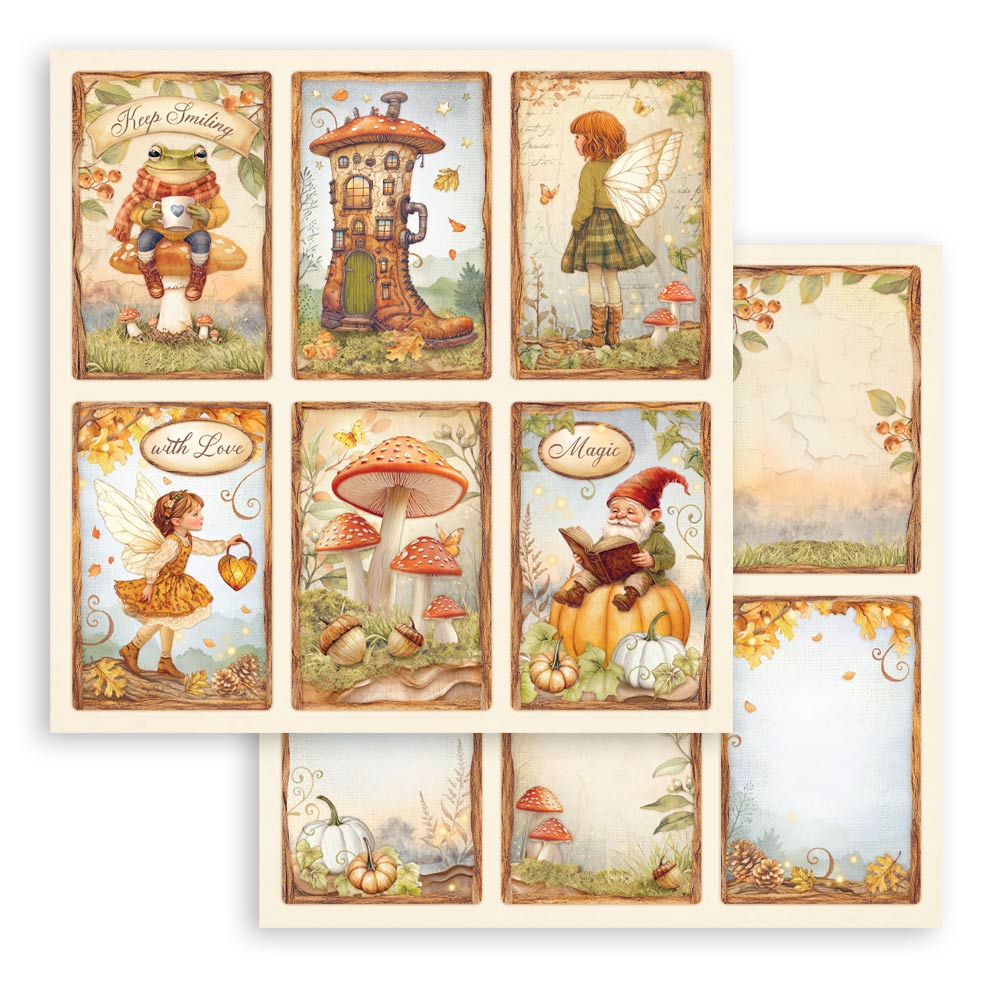 Stamperia – Blocco scrapbooking 30,5 × 30,5 cm – 10 fogli fronte-retro - Whispering woods - immagine 27
