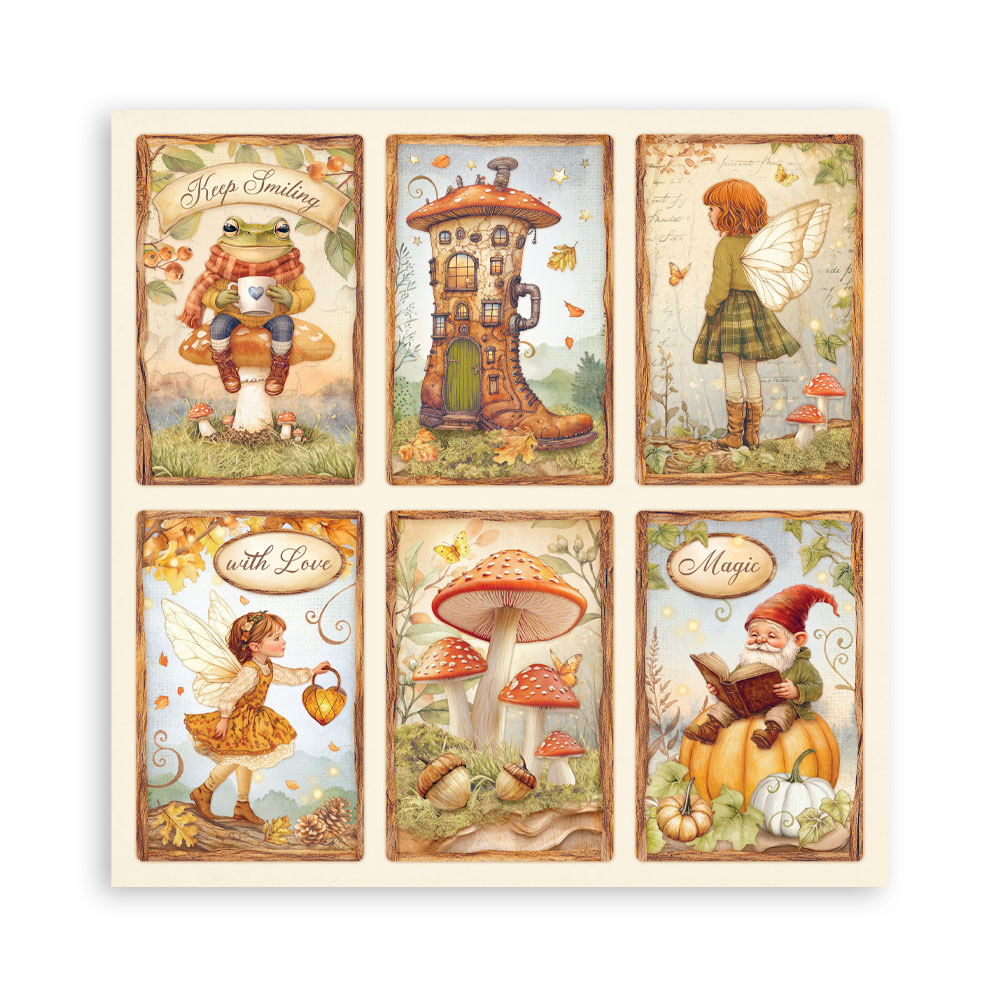 Stamperia – Blocco scrapbooking 30,5 × 30,5 cm – 10 fogli fronte-retro - Whispering woods - immagine 28
