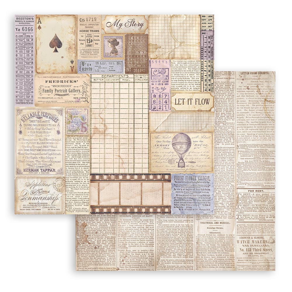Stamperia – Blocco scrapbooking 30,5 × 30,5 cm – 10 fogli fronte-retro - Quiet Days - immagine 24