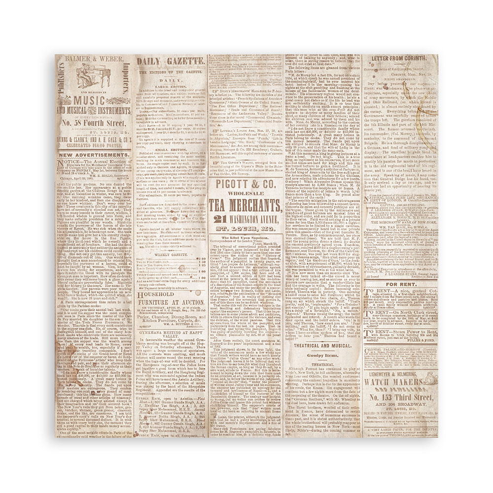 Stamperia – Blocco scrapbooking 30,5 × 30,5 cm – 10 fogli fronte-retro - Quiet Days - immagine 26