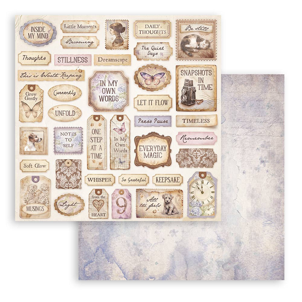 Stamperia – Blocco scrapbooking 30,5 × 30,5 cm – 10 fogli fronte-retro - Quiet Days - immagine 30