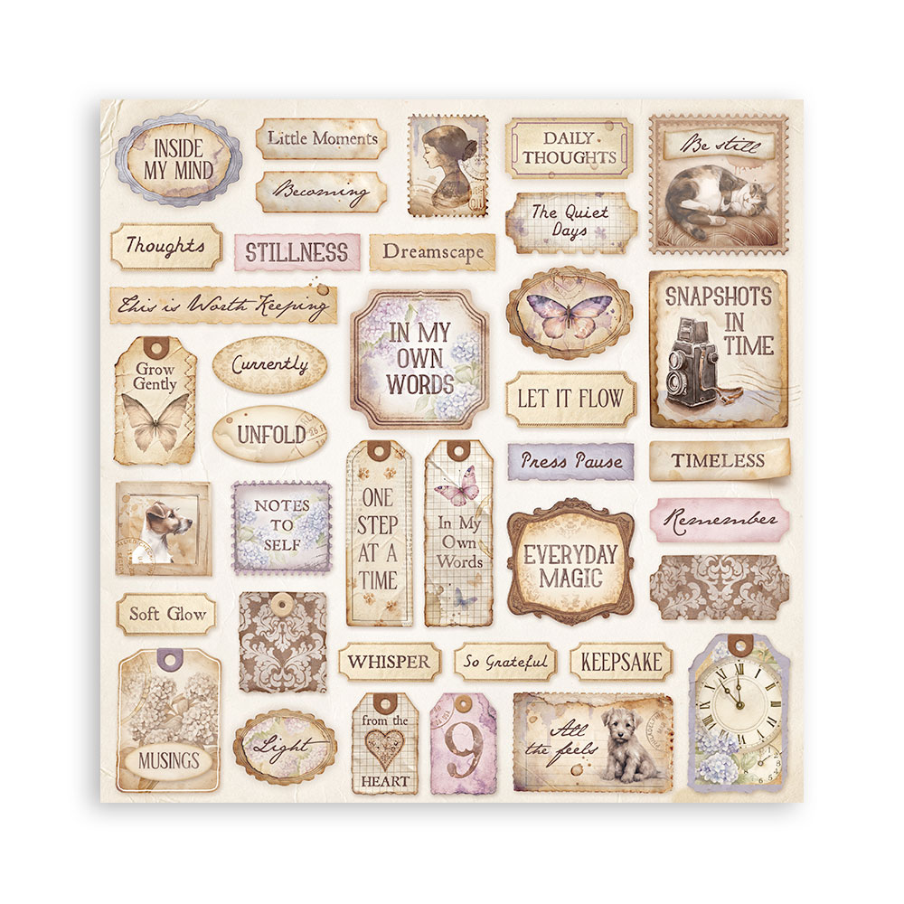 Stamperia – Blocco scrapbooking 30,5 × 30,5 cm – 10 fogli fronte-retro - Quiet Days - immagine 31