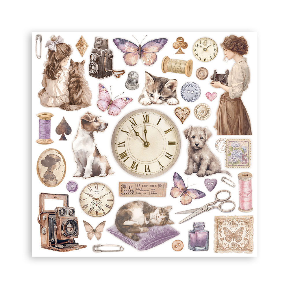 Stamperia – Blocco scrapbooking 30,5 × 30,5 cm – 10 fogli fronte-retro - Quiet Days - immagine 33