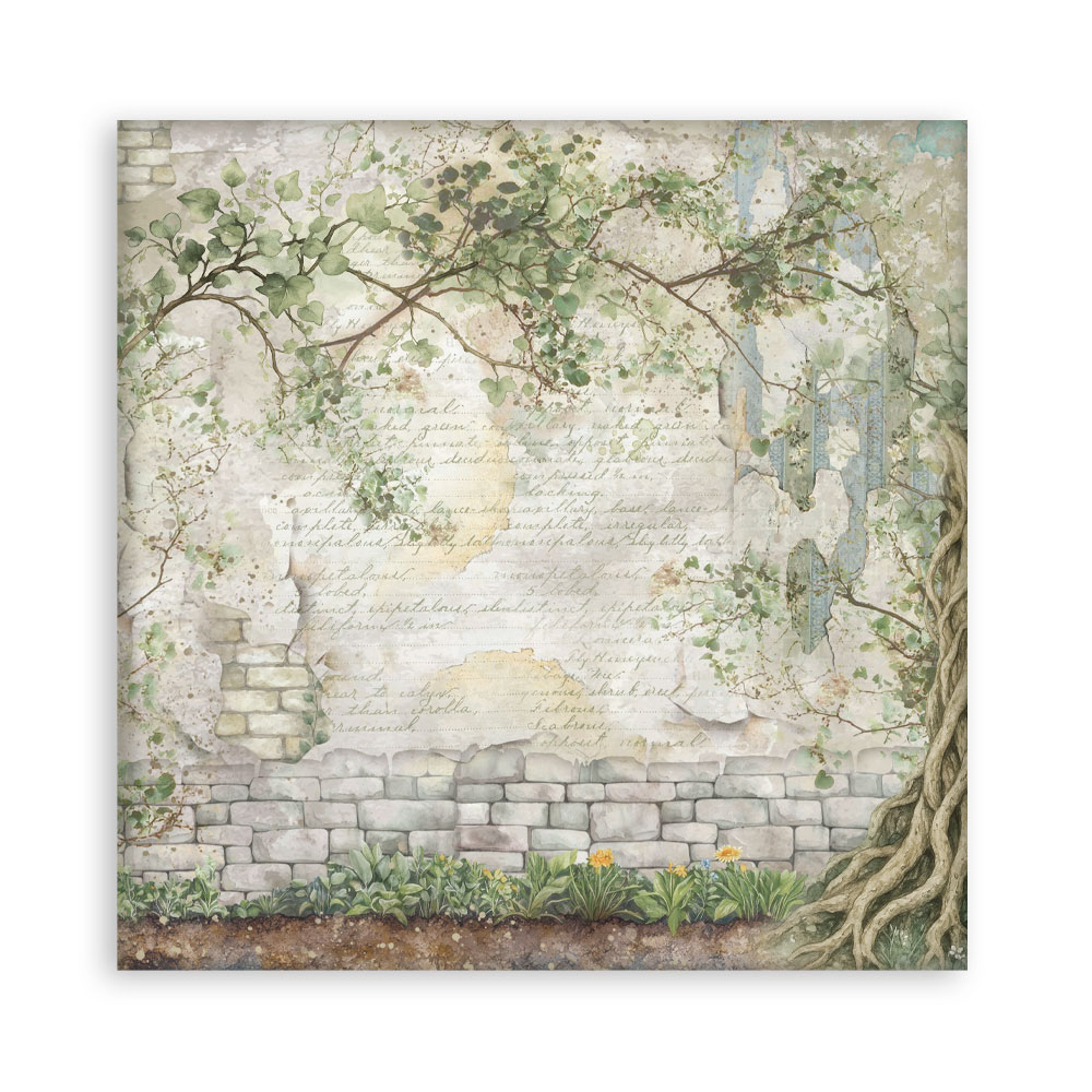 Stamperia – Blocco scrapbooking 30,5 × 30,5 cm – 10 fogli fronte-retro - Herbarium Silvae - immagine 11