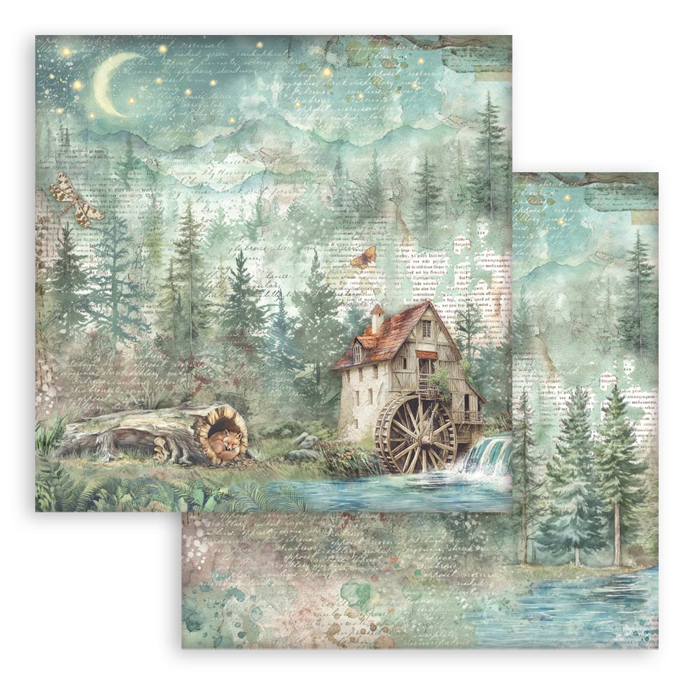 Stamperia – Blocco scrapbooking 30,5 × 30,5 cm – 10 fogli fronte-retro - Herbarium Silvae - immagine 12