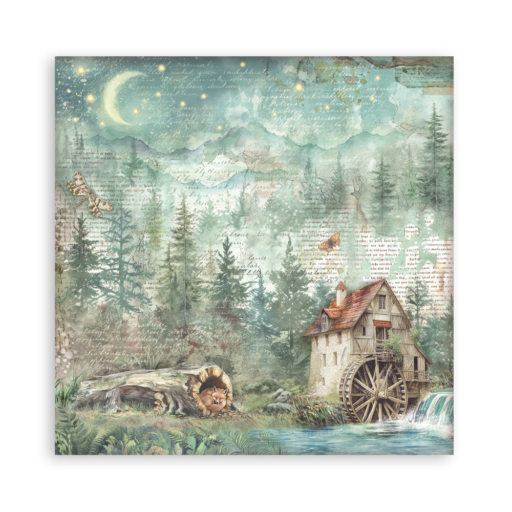 Stamperia – Blocco scrapbooking 30,5 × 30,5 cm – 10 fogli fronte-retro - Herbarium Silvae - immagine 13