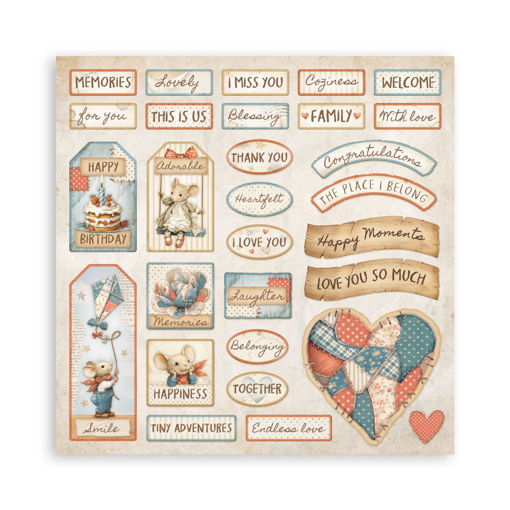 Stamperia – Blocco scrapbooking 30,5 × 30,5 cm – 10 fogli fronte-retro - Family - immagine 2