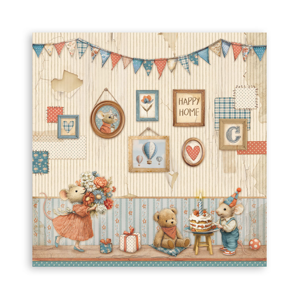 Stamperia – Blocco scrapbooking 30,5 × 30,5 cm – 10 fogli fronte-retro - Family - immagine 11