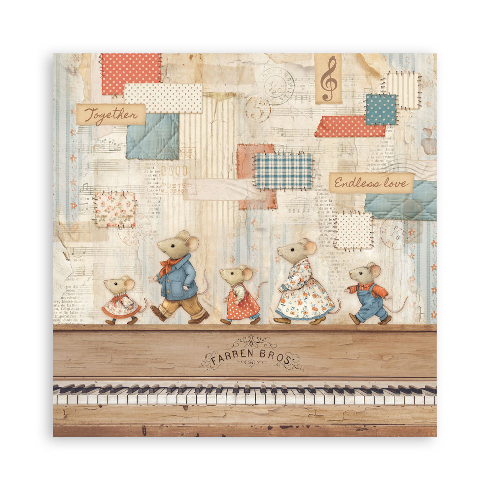 Stamperia – Blocco scrapbooking 30,5 × 30,5 cm – 10 fogli fronte-retro - Family - immagine 17