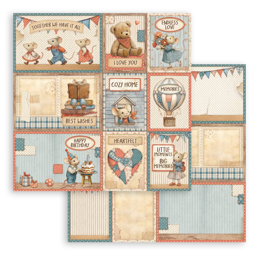 Stamperia – Blocco scrapbooking 30,5 × 30,5 cm – 10 fogli fronte-retro - Family - immagine 31