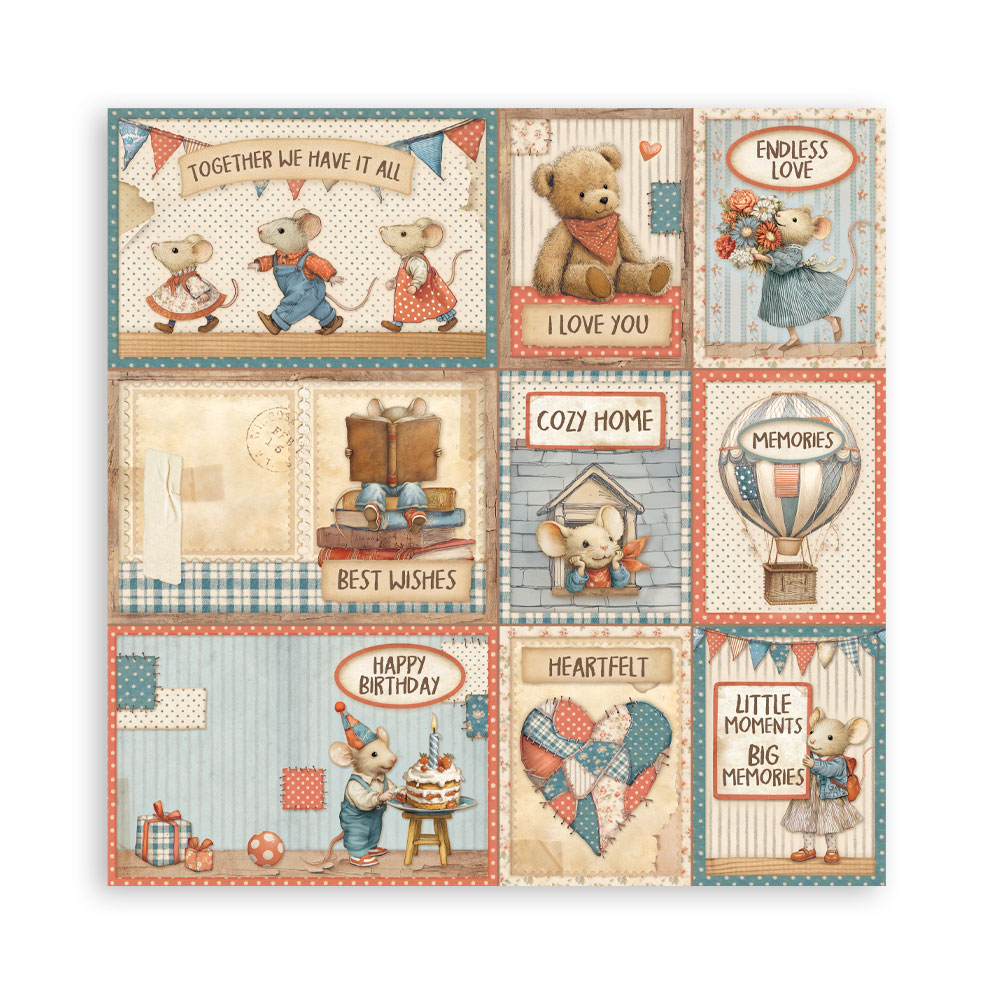 Stamperia – Blocco scrapbooking 30,5 × 30,5 cm – 10 fogli fronte-retro - Family - immagine 32