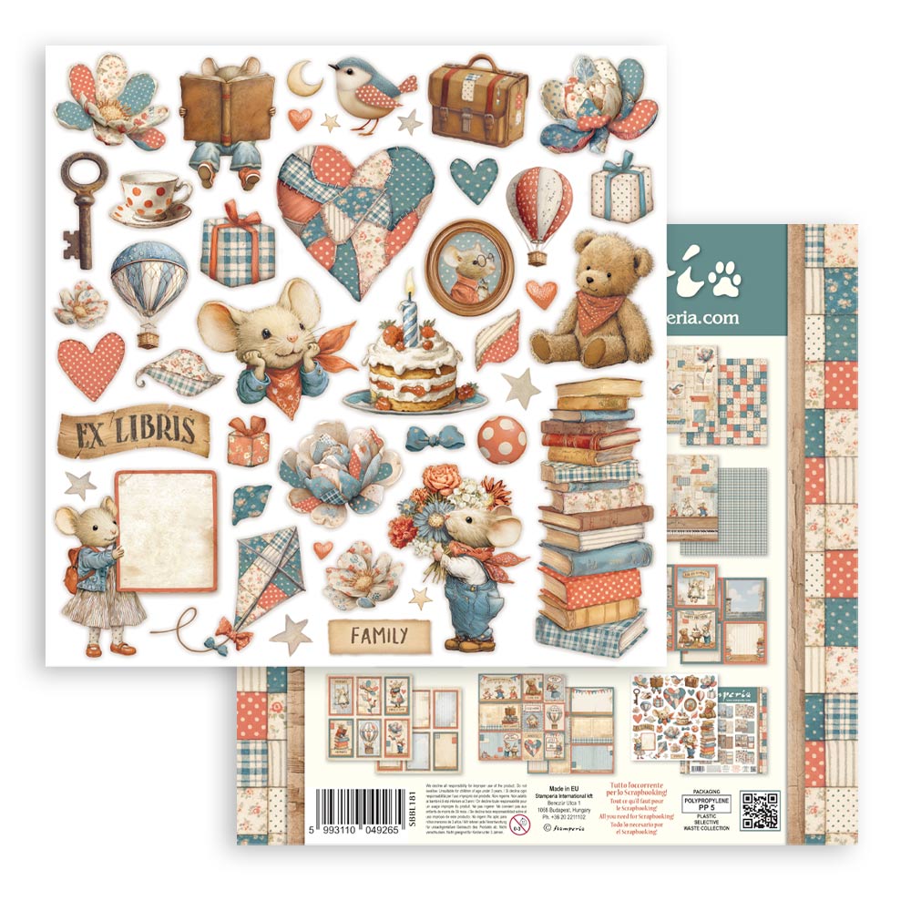 Stamperia – Blocco scrapbooking 30,5 × 30,5 cm – 10 fogli fronte-retro - Family - immagine 35