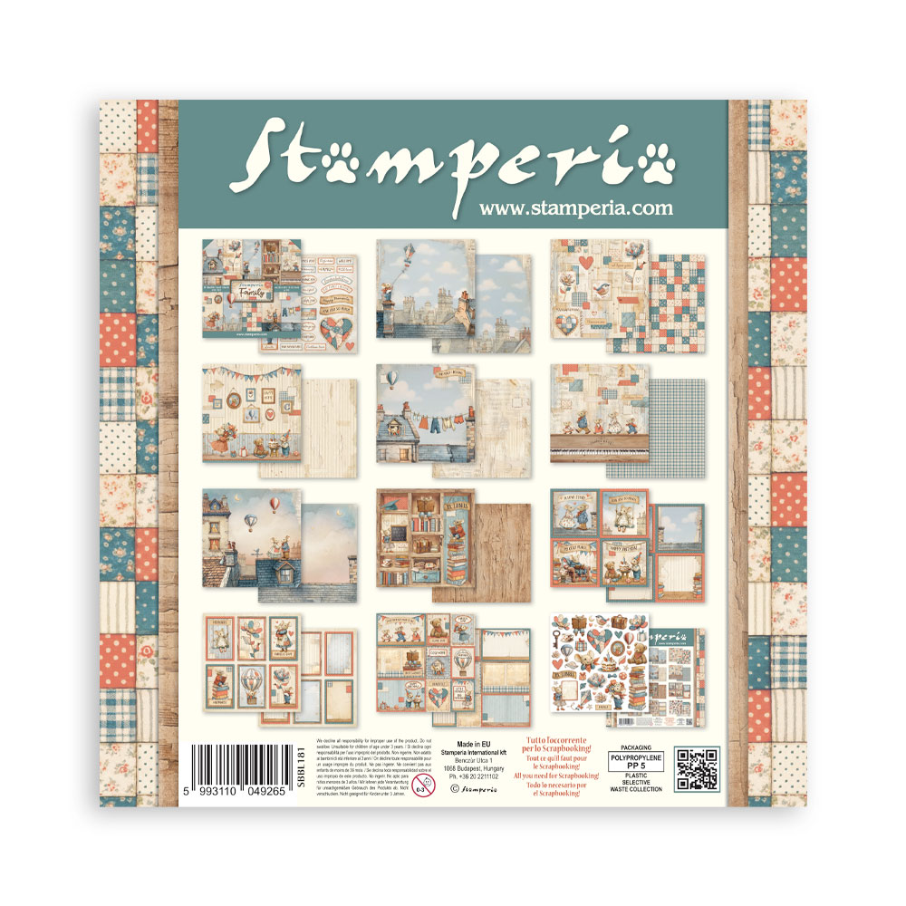 Stamperia – Blocco scrapbooking 30,5 × 30,5 cm – 10 fogli fronte-retro - Family - immagine 36