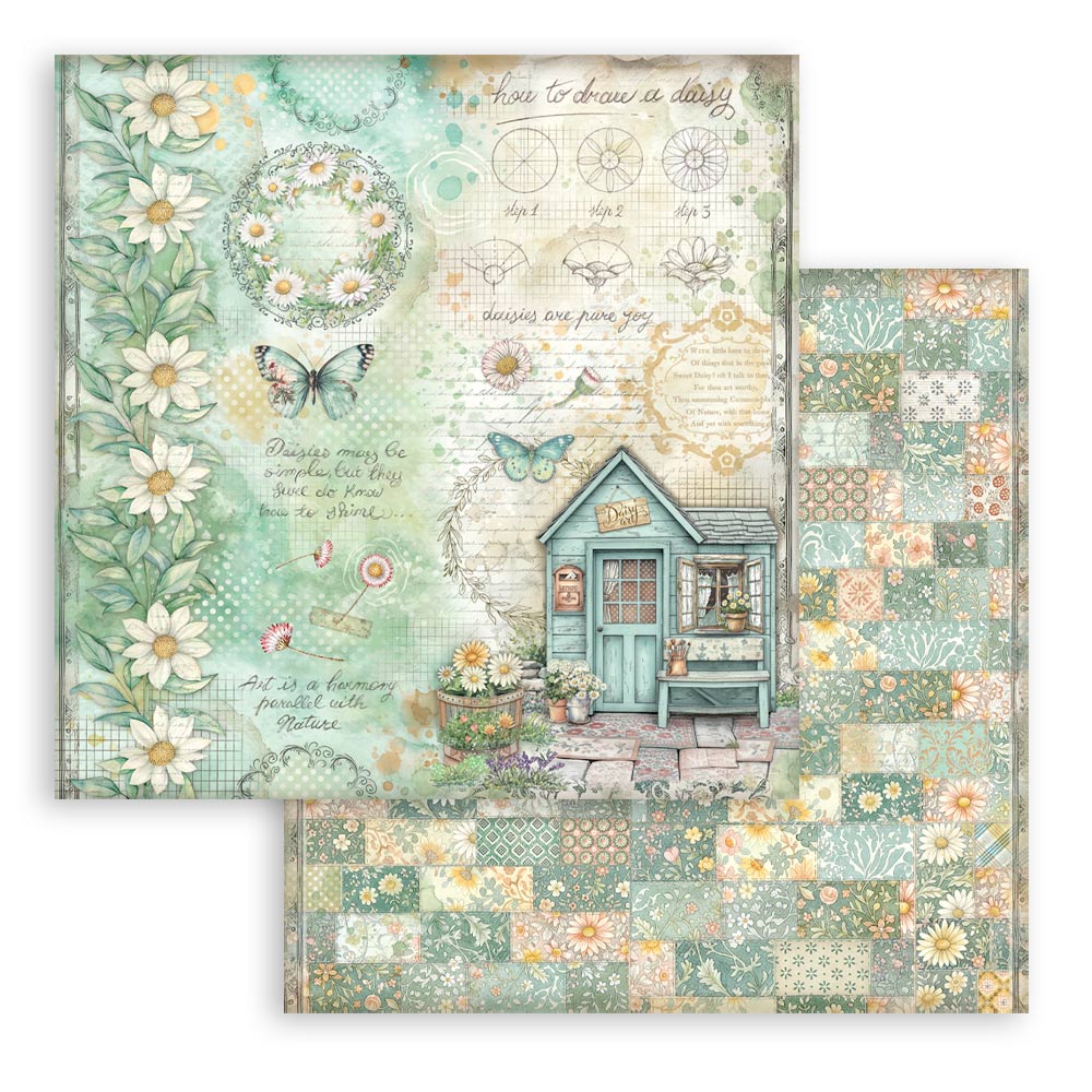 Stamperia – Blocco scrapbooking 30,5 × 30,5 cm – 10 fogli fronte-retro - Daisy Art - immagine 6