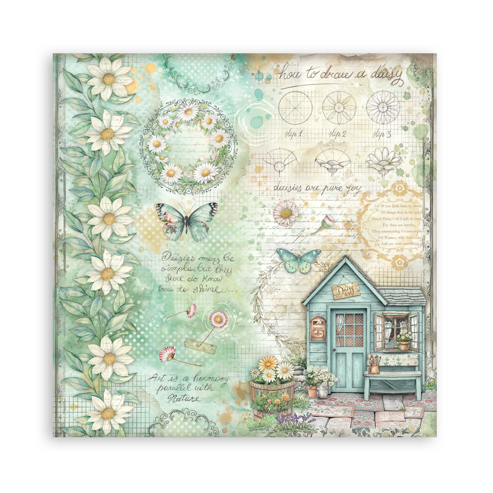 Stamperia – Blocco scrapbooking 30,5 × 30,5 cm – 10 fogli fronte-retro - Daisy Art - immagine 7