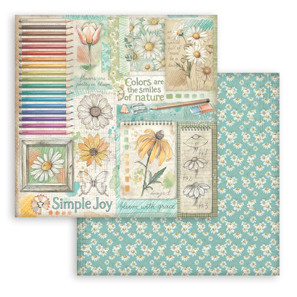 Stamperia – Blocco scrapbooking 30,5 × 30,5 cm – 10 fogli fronte-retro - Daisy Art - immagine 15
