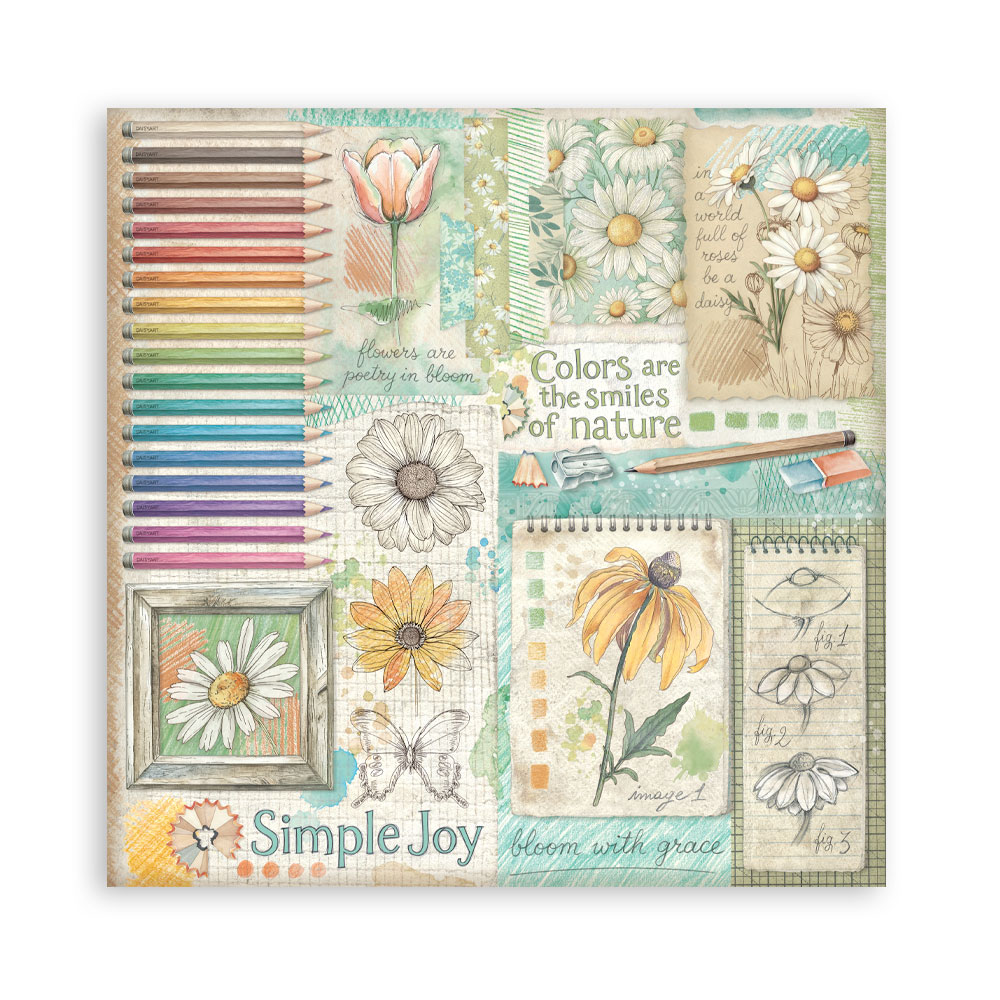 Stamperia – Blocco scrapbooking 30,5 × 30,5 cm – 10 fogli fronte-retro - Daisy Art - immagine 16