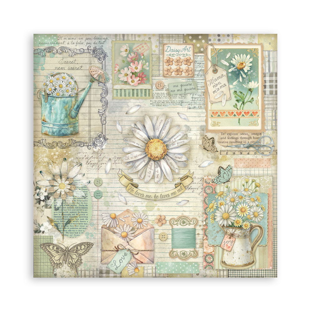Stamperia – Blocco scrapbooking 30,5 × 30,5 cm – 10 fogli fronte-retro - Daisy Art - immagine 19