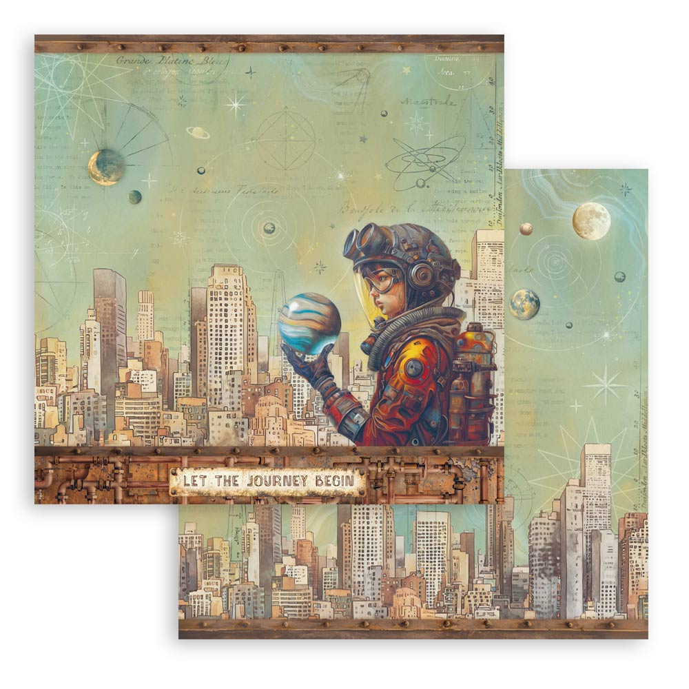Stamperia – Blocco scrapbooking 30,5 × 30,5 cm – 10 fogli fronte-retro - A new Beginning - immagine 3